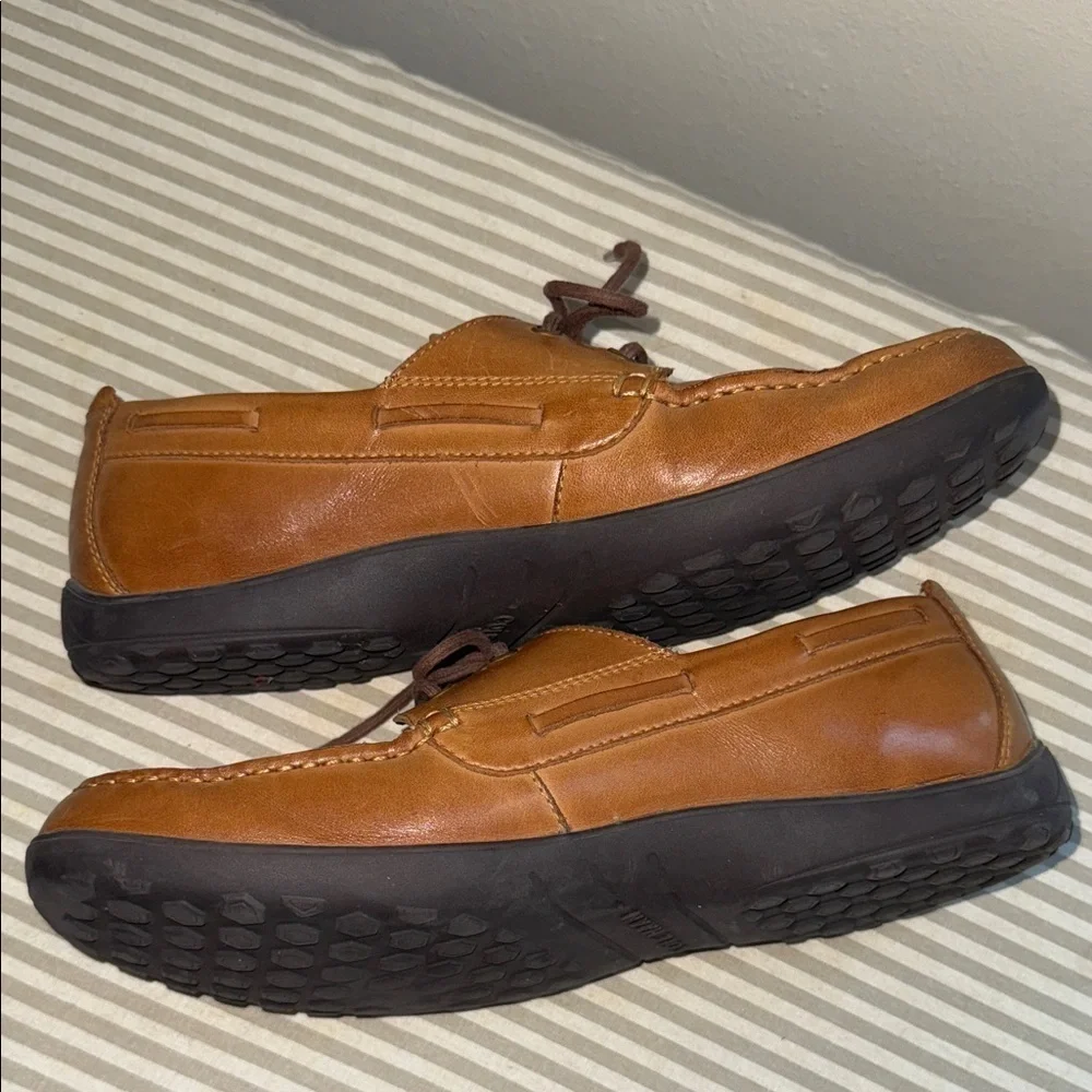 Cole Haan Tan Leather Boat Shoes